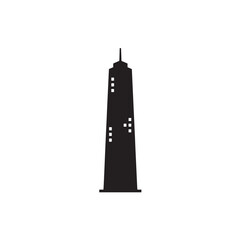 Skyscraper silhouette tall structure shape icon