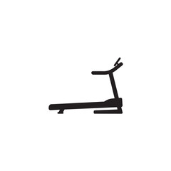 Treadmill silhouette flat running machine with belt icon