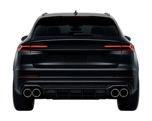 Sporty SUV featuring quad exhaust tips and an aggressive rear diffuser.