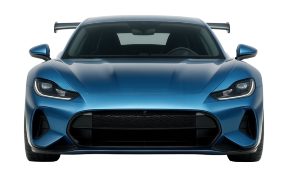 Hydrogen-powered sports car featuring a sleek design and unique rear wing.