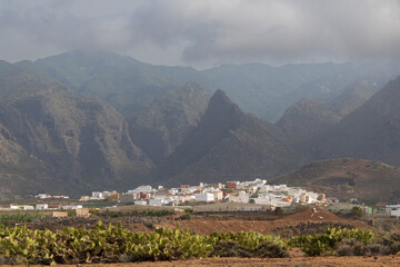 Wonderful landscapes of northern Tenerife from Los Silos. Los Silos is a municipality belonging to the province of Santa Cruz de Tenerife, on the island of Tenerife, Canary Islands, Spain.