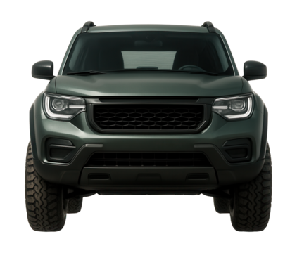 Compact vehicle featuring large wheels and rugged off-road styling.