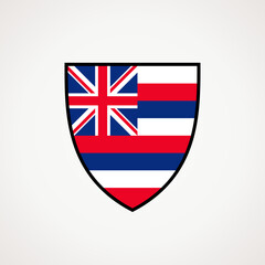 Fototapeta premium Shield with flag of Hawaii