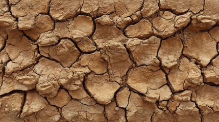 Dried and cracked ground surface symbolizing drought, water scarcity, environmental crisis, global warming, and climate change
