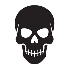 Skull Head Silhouette Vector Image