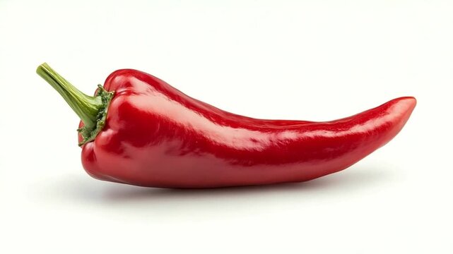 red peper isolated on white background zoom out video
