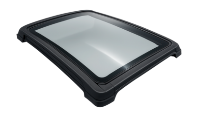 Full-length glass panoramic roof with a sturdy reinforced frame.