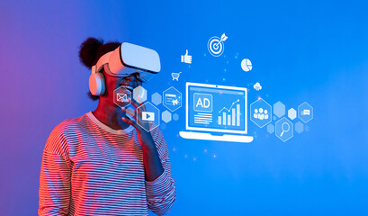 Explore the synergy of virtual reality and digital marketing, showcasing innovative advertising strategies in a dynamic creative environment for marketers. XDMCP