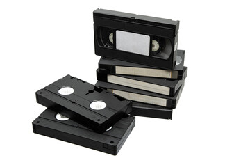 Obraz premium Classic Analog Video Tapes Stacked Together