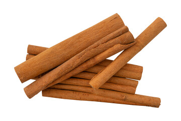 Cinnamon sticks isolated on transparent background