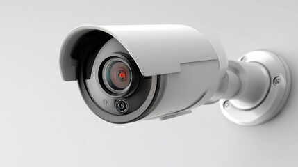 Security camera mounted on a wall for monitoring purposes