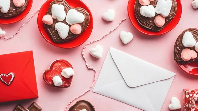 Sweet Valentine's Day treats featuring marshmallows and chocolate, great for romantic gestures or gift ideas