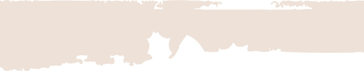 A rough beige grunge paint stroke with irregular edges, ideal for textured backgrounds,