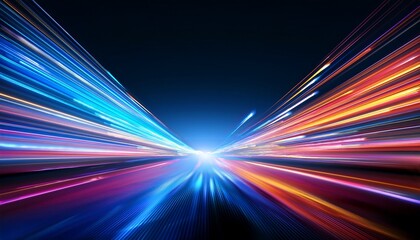 dynamic colorful light trails with motion blur for high tech and futuristic design