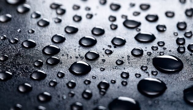 macro view of water droplets on a textured surface - Powered by Adobe