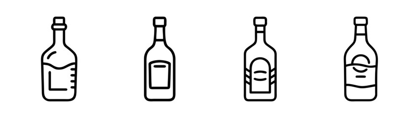 Vodka bottle vector illustration for svg download