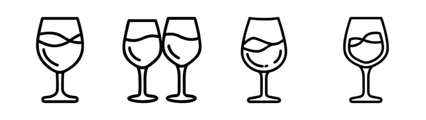 Elegant wine glass vector illustration scalable svg icon