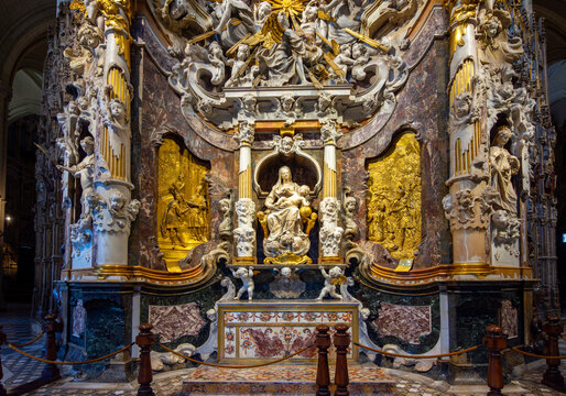 Statue of Madonna in Toledo cathedral, Spain