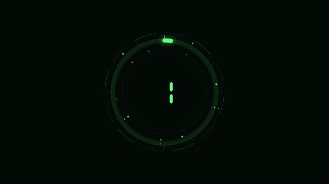 Countdown timer interface design element with modern digital display