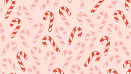 Fototapeta na wymiar Festive candy cane pattern desktop wallpaper