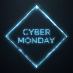 cyber monday neon frame
