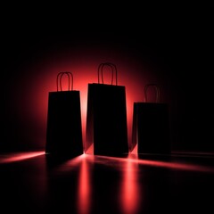 black friday neon shopping bags