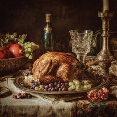 thanksgiving turkey vintage feast