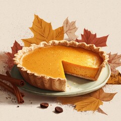 pumpkin pie autumn dessert