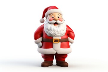 Fototapeta premium Santa claus cartoon white background representation.