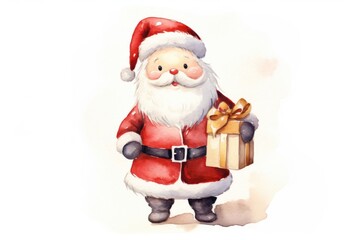 Santa claus winter white background celebration.