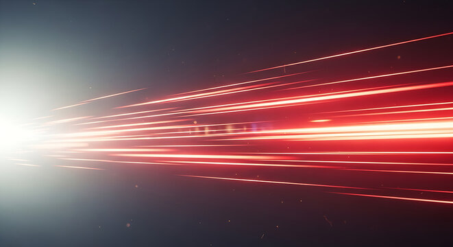 Red streaks of light speed