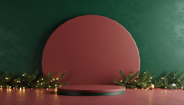 Generated christmast background one colour and little decoration