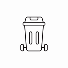 trash bin icon sign vector