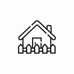 village house icon sign vector