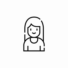 young girl icon sign vector
