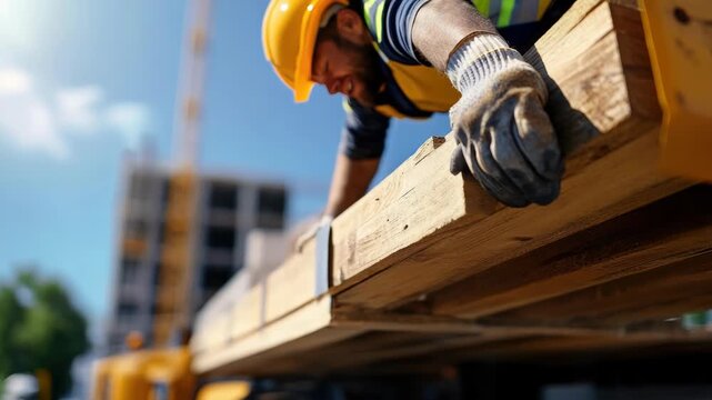 delivery truck transporting building materials on highway, logistics and supply chain concept in motion