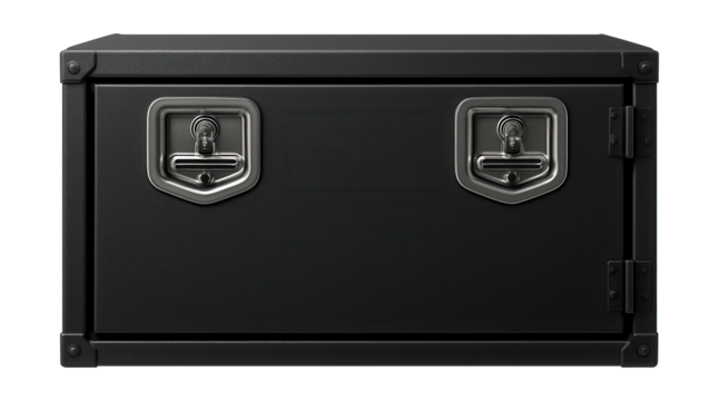 Steel underbody toolbox with a corrosion-resistant finish.