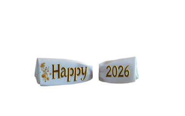 Festive New Years Eve 2026 table setup showcasing decorative elements for joyful holiday celebration isolated on transparent background PNG