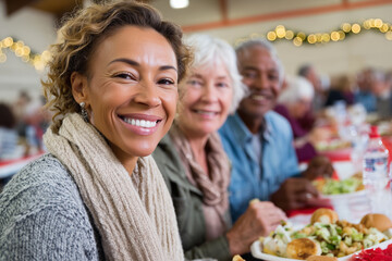 Happy People Enjoying Christmas Snacks