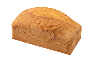 Sweet whole pound cake isolated on transparent background