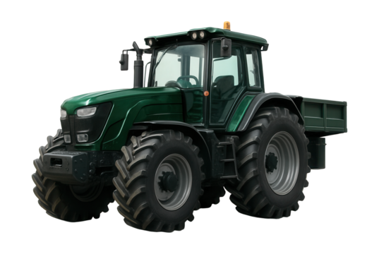 Heavy-duty tractor with a sturdy frame and ample storage options.