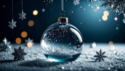 christmast background one colour and little decoration and podium. minimalist style