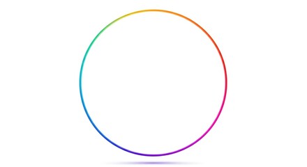 A perfect circle shape isolated on a plain white background, symbolizing completeness, unity, and endless potential in design projects ,graphicdesign ,design ,clean