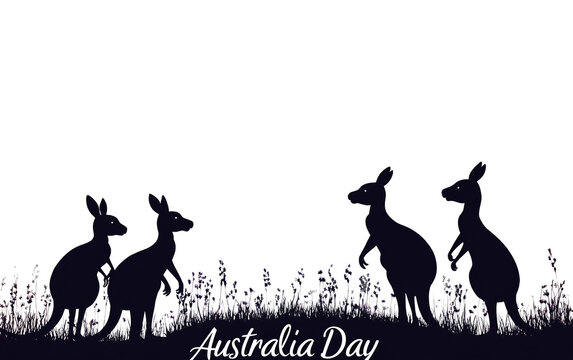 Modern Australia Day banner showcasing illuminated festive elements and joyful holiday celebration isolated on transparent background PNG