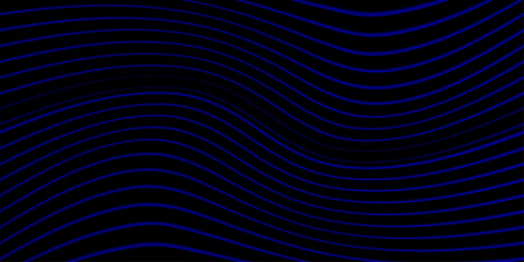 Naklejka premium Dark abstract background with blue and purple light lines creating a flowing wave pattern and digital texture