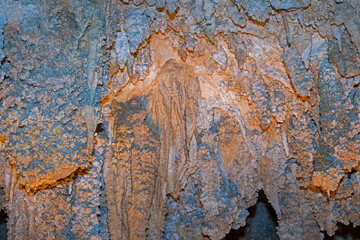 Stalactites Drooping From a Cavern Ceiling