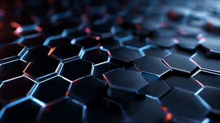 Fototapeta premium Sci-fi Tech: Hexagon Pattern Background