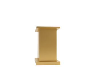 A ornate gold pedestal featuring a clock at its center, perfect for decorative or historical settings