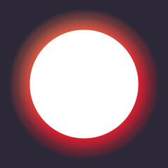 Vivid neon circle with a defocused halo, evoking the appearance of an eclipse for digital art.