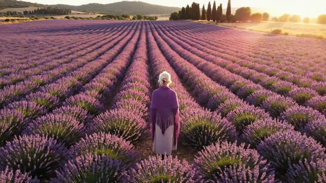 Aerial view of a tiny figure in vast fields symbolizing courage against the world